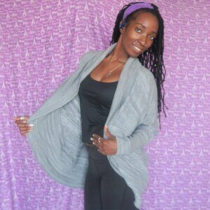 Wilfred oversized grey cardigan with studs in gray size medium.